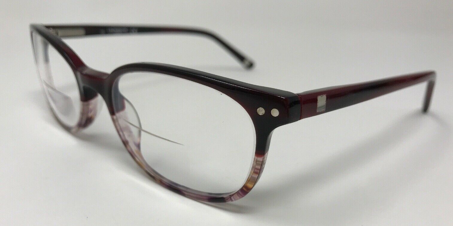 LIZ CLAIBORNE Eyeglasses Frame L380 51-16-135 Polished Burgundy/Clear ...