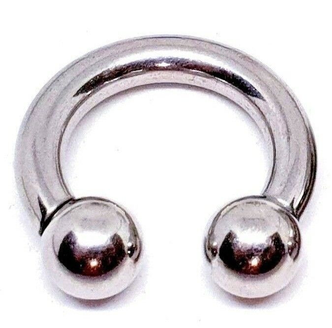 Circular Horseshoe CBB Prince Albert LARGE Gauge 6g or 2g 8mm Ball 16mm