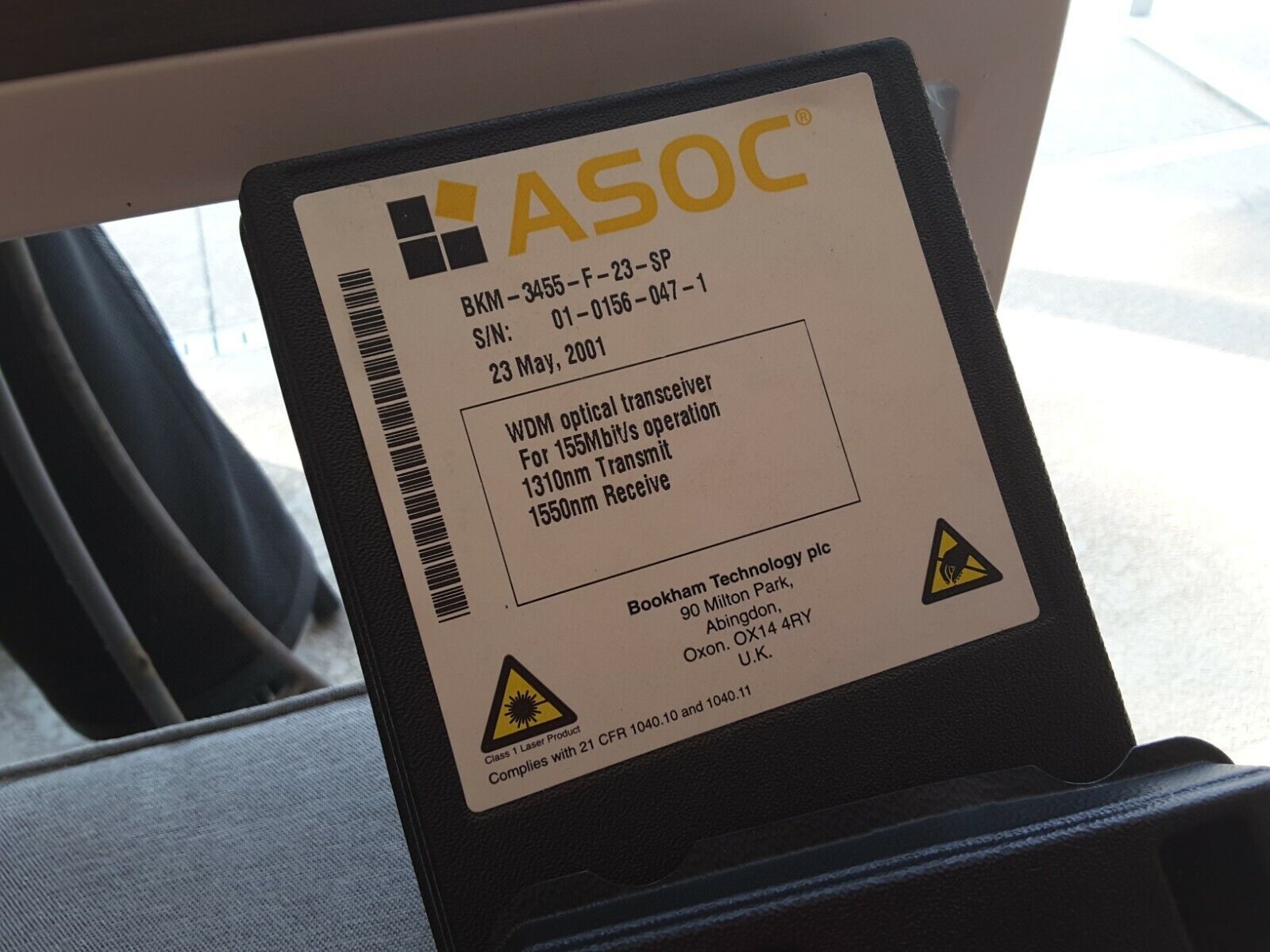 ASOC WDM OPTICAL TRANSCEIVER BOOKHAM 155M BIT/S OPERATION 1310nm 1550nm