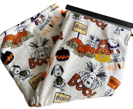 Berkshire Peanuts Halloween Fall BOO! Snoopy Pumpkins  50 X 70 Blanket T... - $39.95