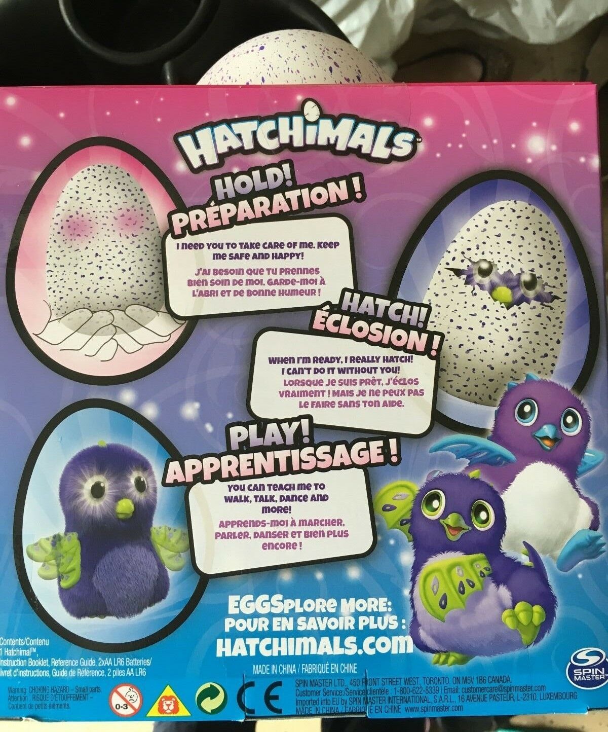 hatchimal flying pixie purple