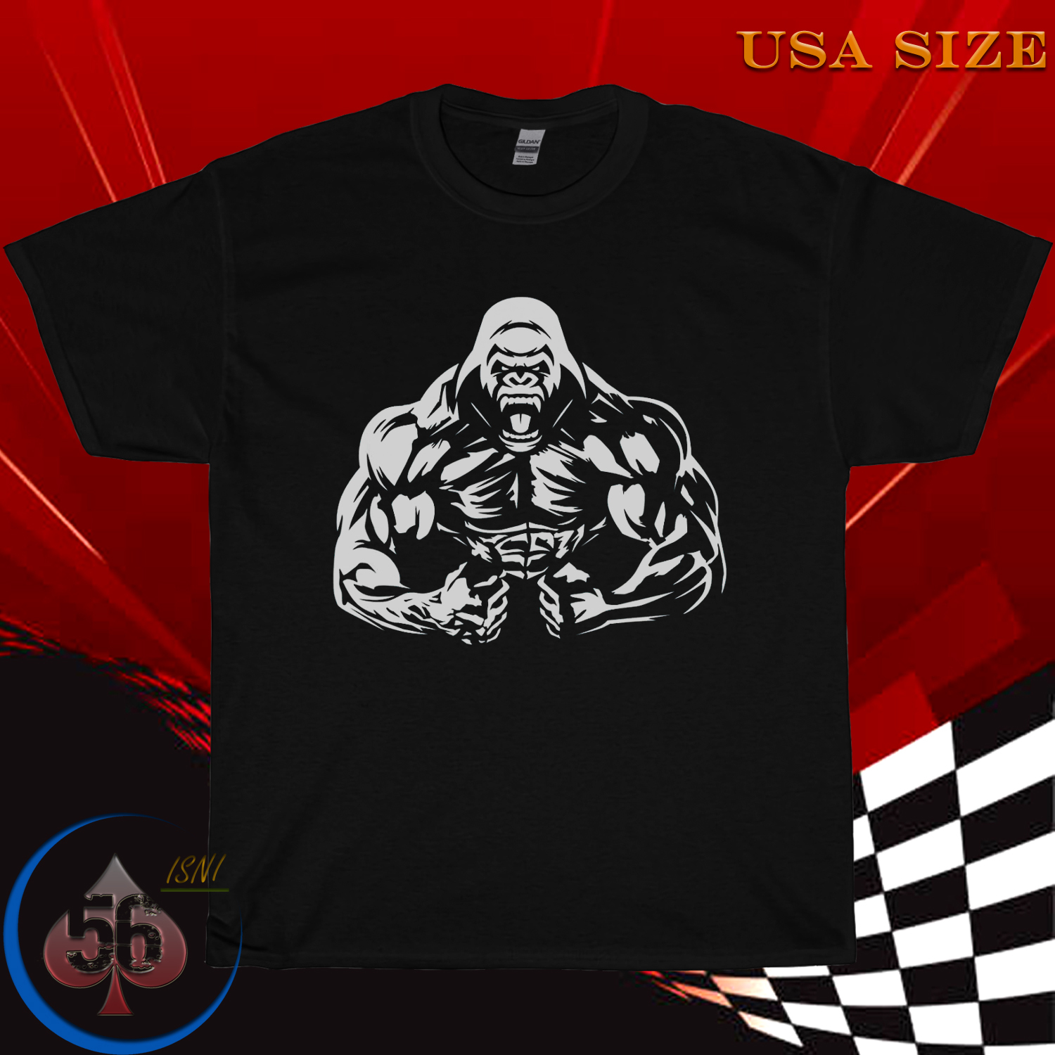 Gorilla Strong Workout In The Gym T-Shirt