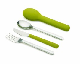 Joseph Joseph Go Eat On-the-Go 4 pc. Cutlery Set Stainless Steel Green B... - $14.84