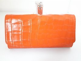 Crocodile Orange Holster Hand Bag Alligator Leather Bag Women Party Clutch - $199.99