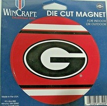 NCAA Georgia Bulldogs 4 inch Diameter Stripe Auto Magnet by WinCraft - $11.99
