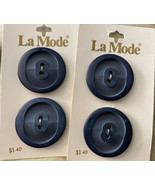 La Mode 1 1/8” Navy Buttons On Original Cards VTG Holland #39523 New - $5.00
