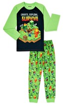 MINECRAFT CREEPER Pajamas Sleepwear Set w/ Fleece Pants Boys 6-7, 8 or 10-12 $32 - $12.80