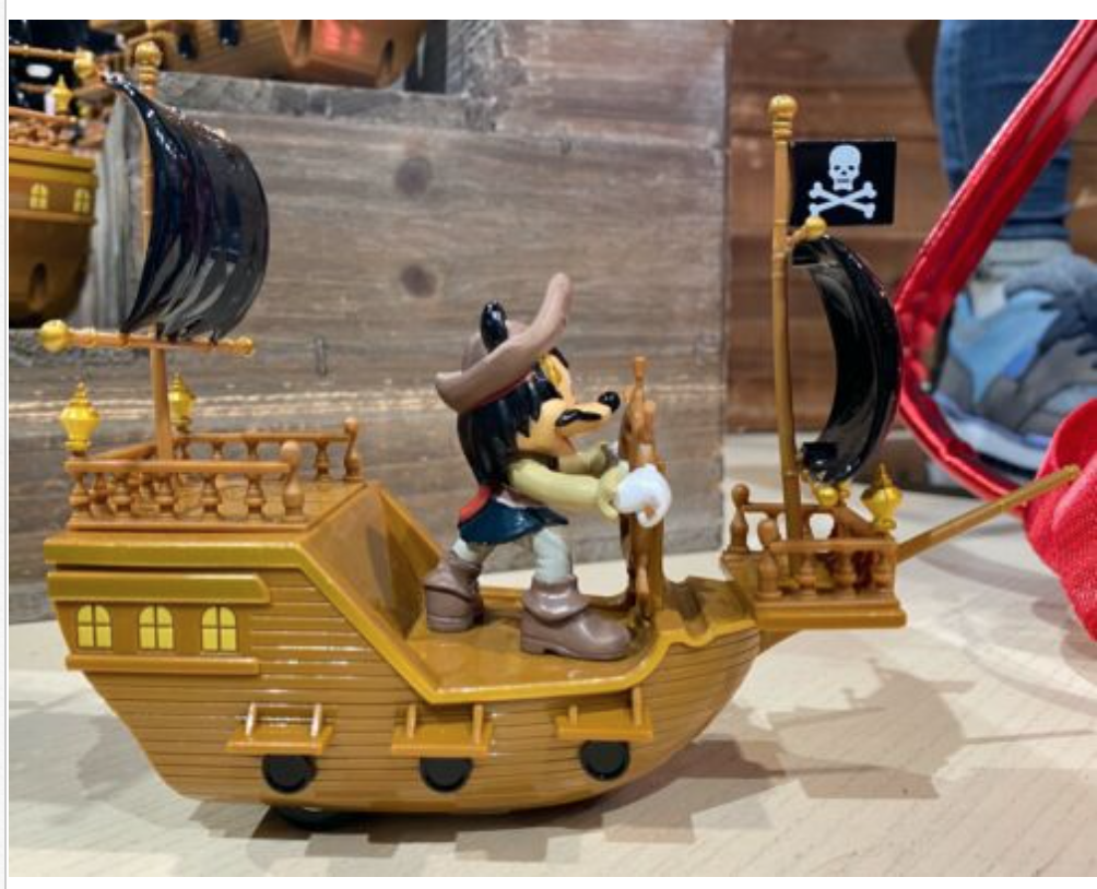 Disney Parks Mickey Mouse Pirate Ship Pull Back Metal Vehicle FUN ...