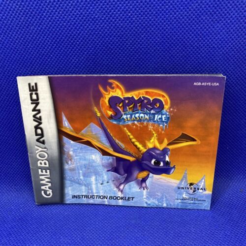 Primary image for Spyro Season of Ice GBA Gameboy Advance - Instruction Booklet Manual ONLY!