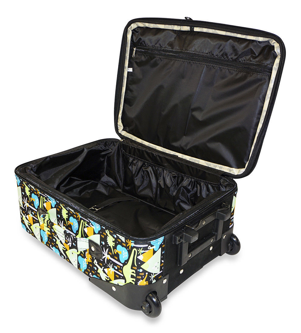 Dinosaur Dino Expandable 3 pc Piece Luggage Set for Travel Soft Sided