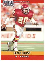 Football Card- Deron Cherry 1990 Pro Set #527 - $1.25