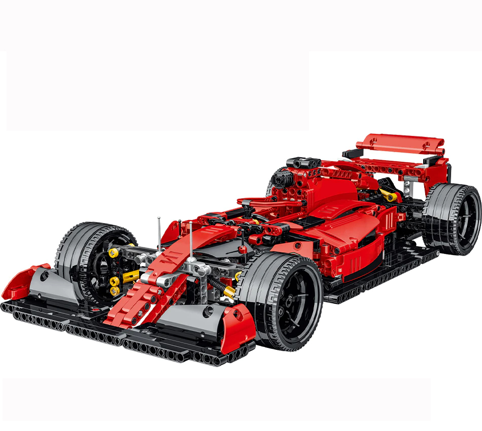 Formula 1 Supercar Racing Car Building Kit Technic 1099 Pcs Blocks Kids Toy Red
