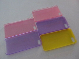 Lot 5 Oker Purple/Pink/Yellow Soft Plastic Back Covers/Cases Apple iPhone 5/5S - $7.87