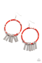 Paparazzi Garden Chimes Red Earrings - New - $4.50