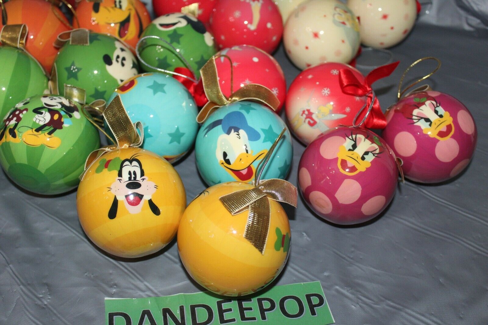 21 Assorted Disney Cartoon Character Christmas Holiday Tree Decoupage ...