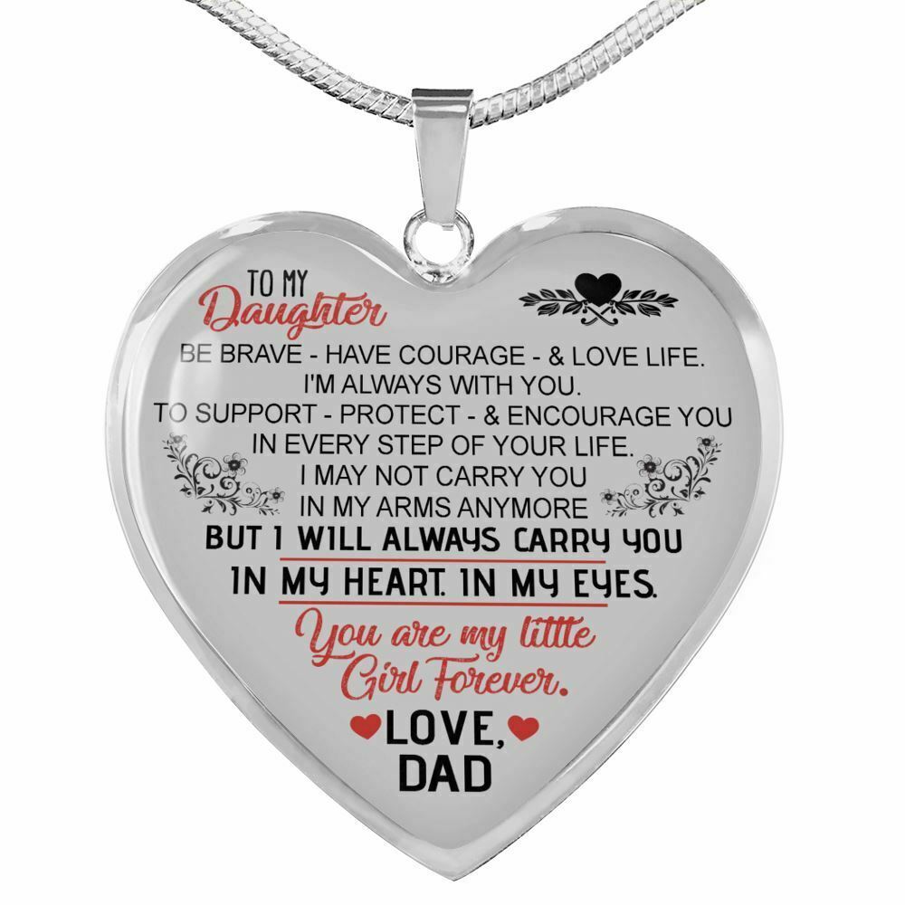 To My Daughter Necklace Heart Pendants Gift From Daddy's - Necklaces ...