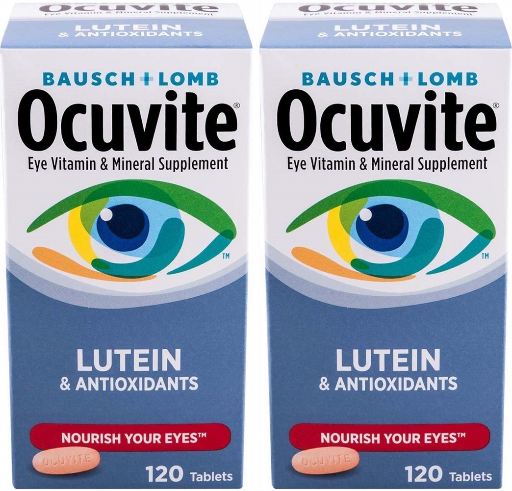 Bausch + Lomb Ocuvite Vitamin & Mineral Supplement Tablets with Lutein,120 Count