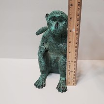 Monkey Garden Statue, Metal Animal Figure, Ape with Banana, Andrea by Sadek image 7