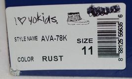 I Love Yo Kids AVA 78K Girls Fringe Boot Rust Silver Studded Size 11 image 9