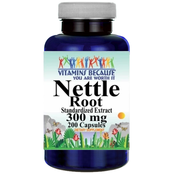 Stinging Nettle Root 300mg Standardized Extract 200 Caps Urtica Dioica by VB