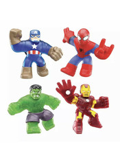 Heroes Of Goo Jit Zu Marvel Hulk IronMan CaptainAmerica Spiderman Full S... - $79.18