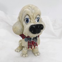 Little Paws Poodle Dog Figurine White Sculpted Pet 5.1" High Collectible image 2