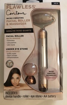 Finishing Touch Flawless Contour Vibrating Facial Roller & Massager Rose Quartz - £20.73 GBP