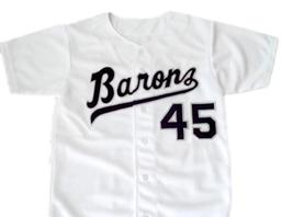 Michael Jordan #45 Birmingham Barons Button down Baseball Jersey White Any Size image 4