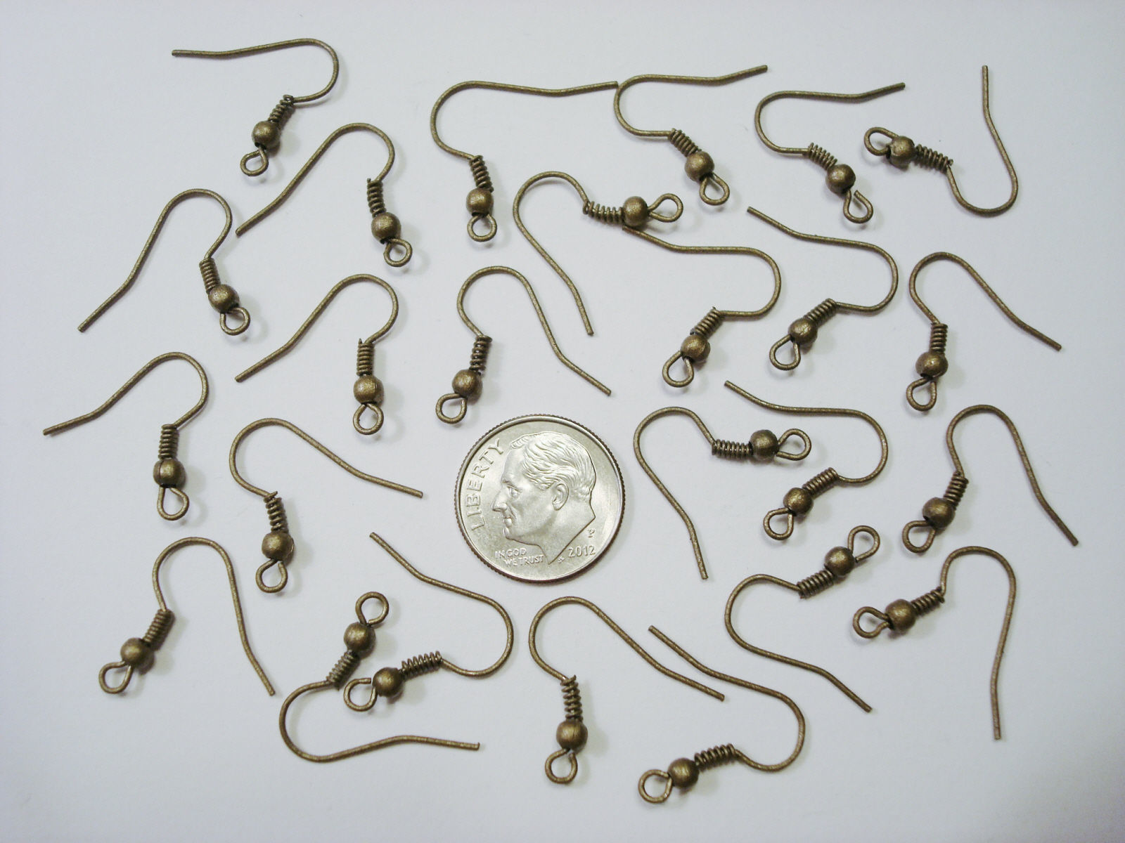 Or Bronze Noir Plaqué 500 Pcs Métal Bouchon crimps Perles-Argent