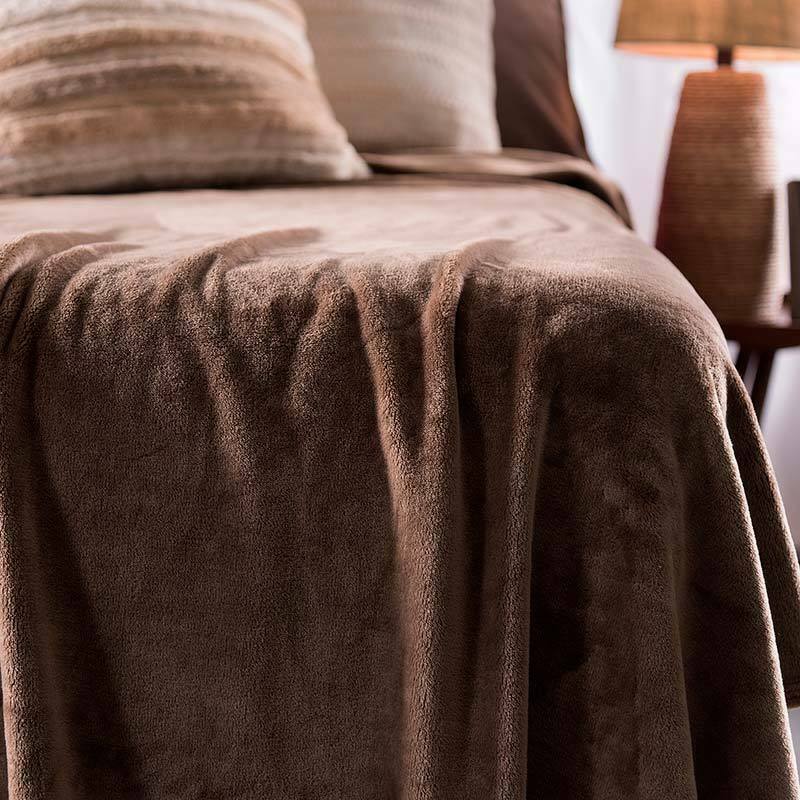 Lightweight Dark Brown Cafe Blanket Blankets & Throws