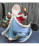 Ashton Drake Old World Santa Ringing Bell Holding Basket - $12.99