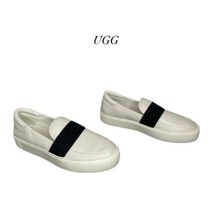 UGG Women's Chayze White Black Leather Platform Sneaker Size 10 - $79.19