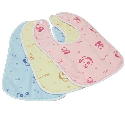 Set of One Baby Boy Girls Painting/Eating Velvety Bibs Random Color -A498