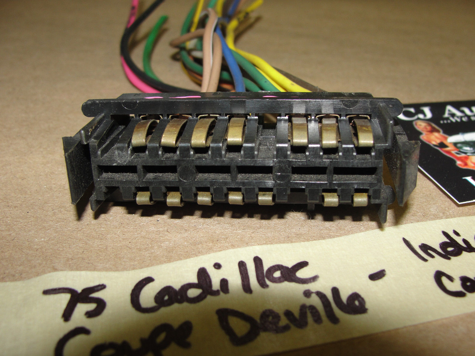 75 Cadillac Deville DASH WARNING INDICATOR LIGHT CONNECTOR WIRE HARNESS