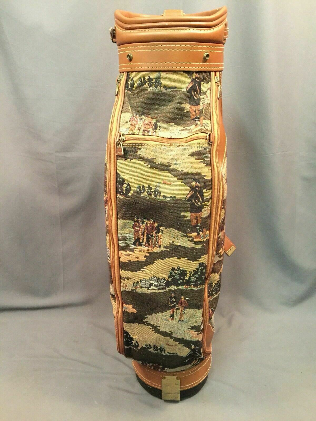 Daiwa Coach Collection Vintage Golf Bag Cart Tapestry Design Travel