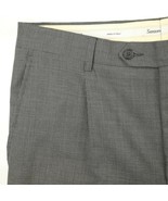 Santorelli Valencia Flat Front Italian Wool Gray Black Dress Pants Mens ... - £37.55 GBP