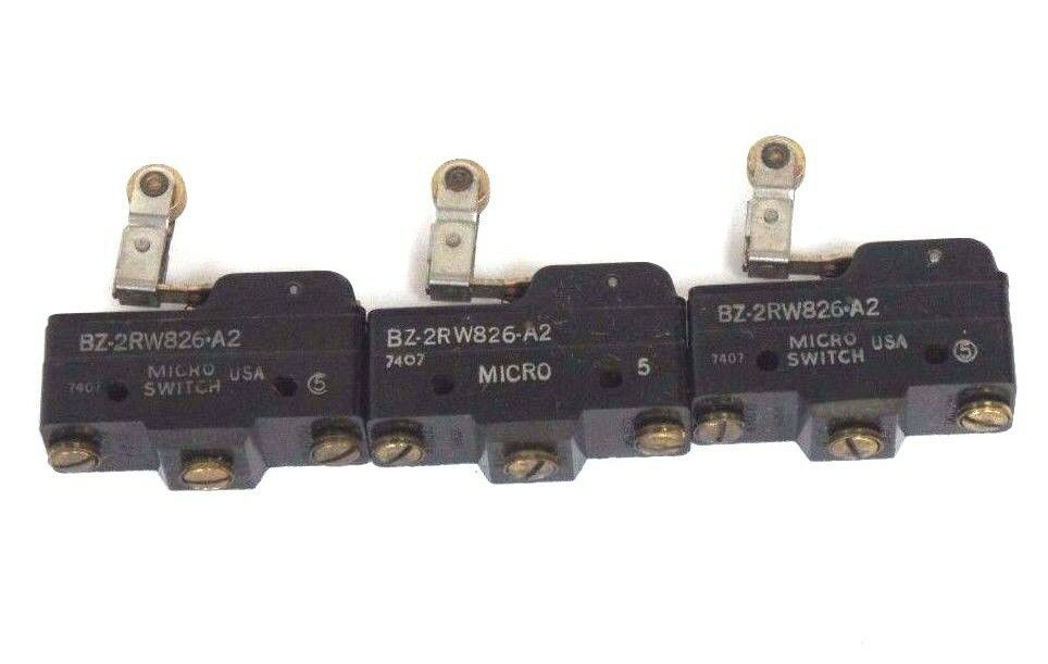 Primary image for LOT OF 3 HONEYWELL MICROSWITCH BZ-2RW826-A2 LEVER SWITCH ROLLER BZ2RW826A2