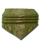 TIL201 green elephant table runner tablecloth tablerunner silk 200x30cm ... - $18.99