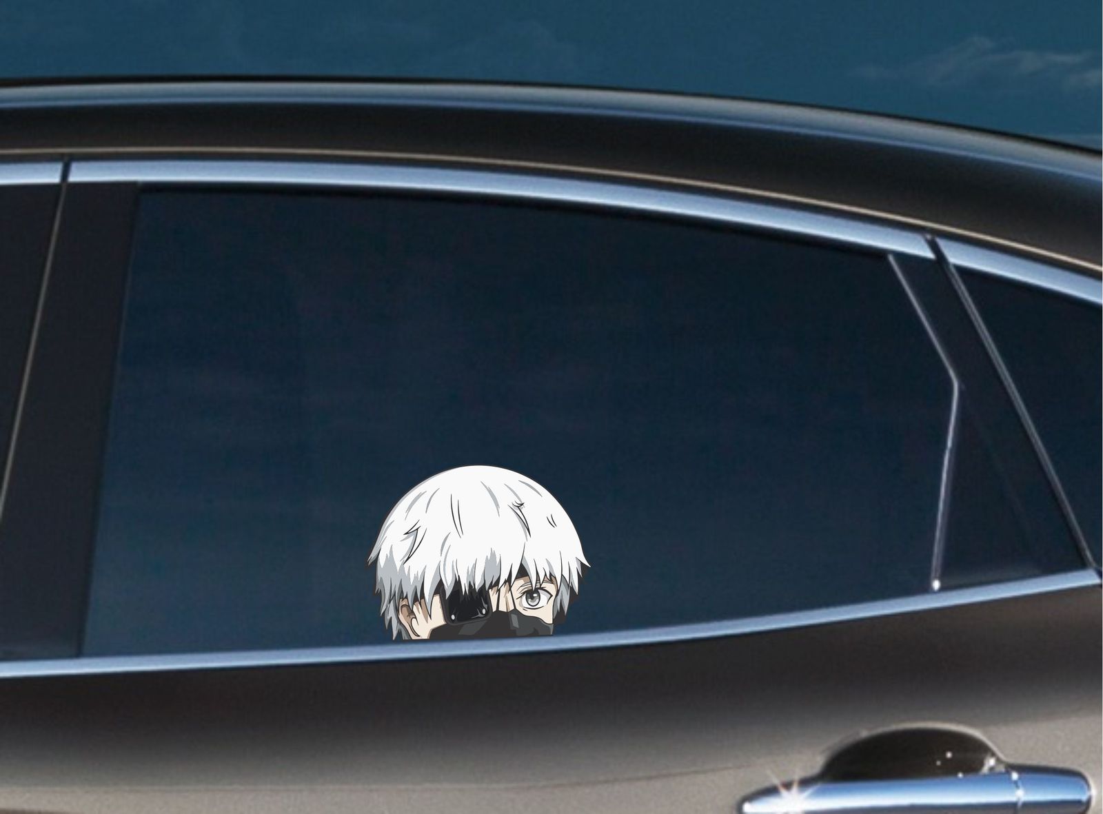 Ken Kaneki Tokyo Ghoul Peekers Peeking Window Car Vinyl Decal Anime Sticker JDM
