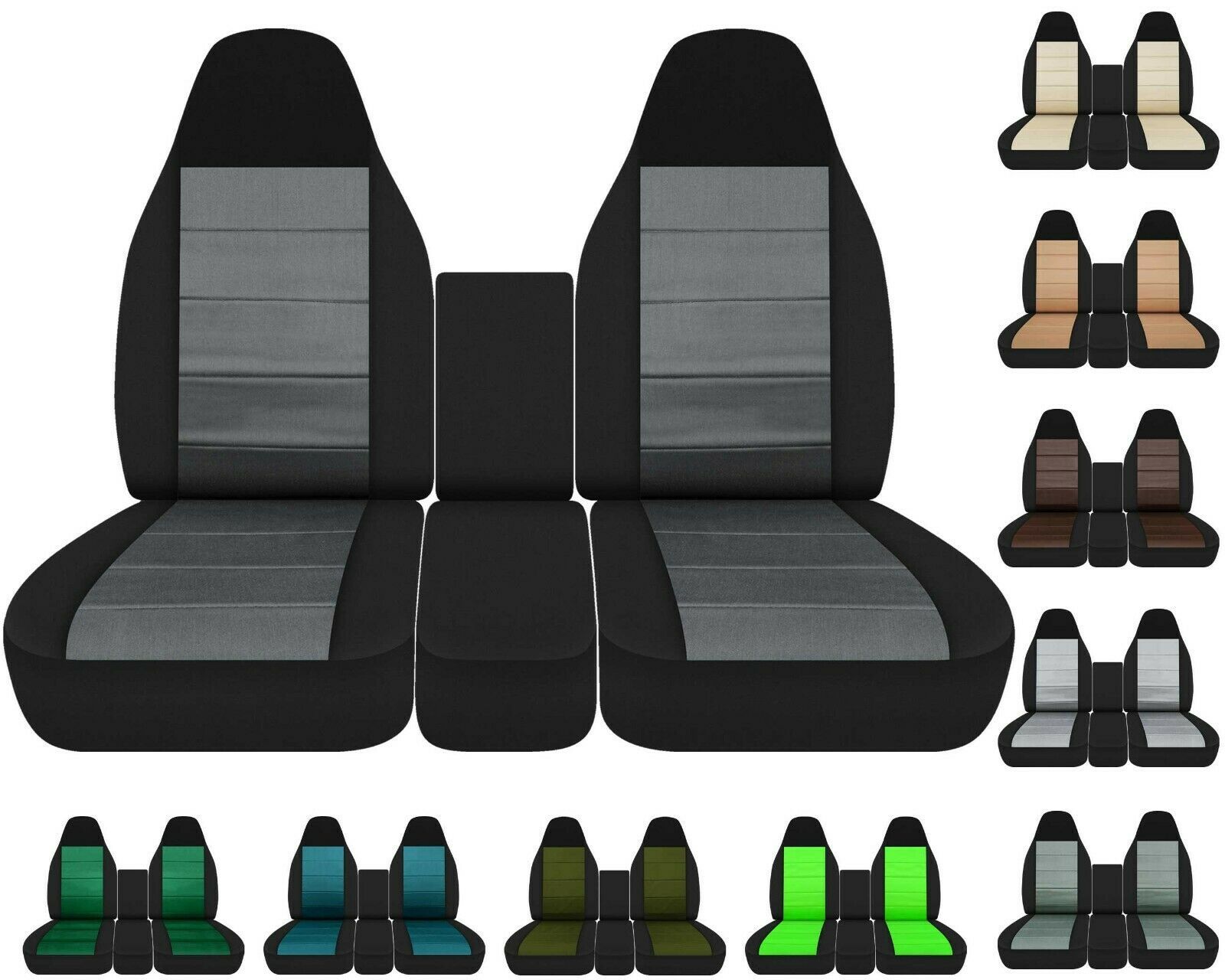 40-20-40 Front set car seat covers fits Ford F250 Super duty truck 1999 to 2010