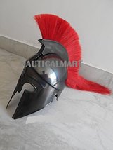 Greek Corinthian Black Helmet With Red Plume By Nauticalmart