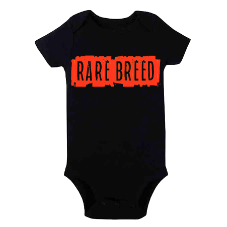 53.'Rare Breed' Orange Fluorescent Baby BodySuit