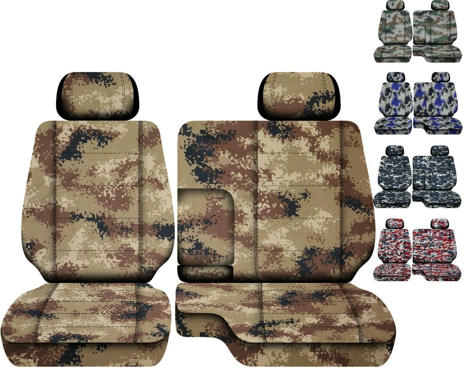 Camouflage seat covers Fits Toyota T100 truck 1993-1998  60/40 Bench W/ Armrest
