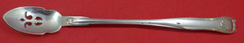 King By Kirk Sterling Silver Olive Spoon Pierced Long 7 3/8" Custom  - $76.10