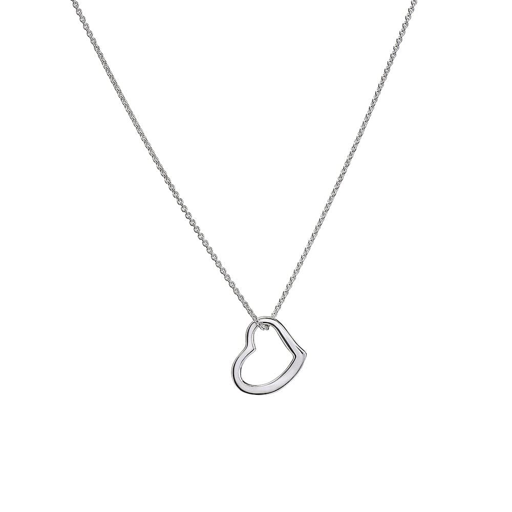 Delicate Heart Necklace To My Wife Happy Anniversary (18k Yellow Gold Finish Sta