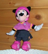 Minnie Mouse Talk 'n Skate Plush 15" Pink Rollerblade Skater with Helmet F-P - $7.79