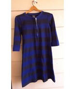 Patagonia Sender Dress - Blue Striped Rugby Polo Style 3/4 Sleeves - Small  - $37.40