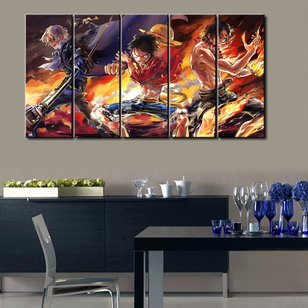 Framed 5 Piece One Luffy Sabo Ace And 50 Similar Items