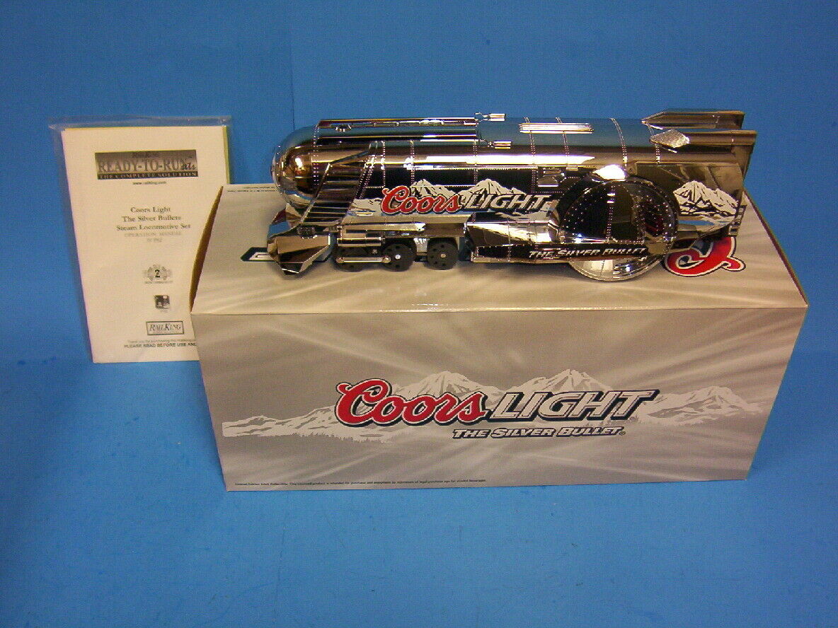 Rare MTH O Scale Coors Light Beer Silver Bullet Train Set PS2.0 Sounds