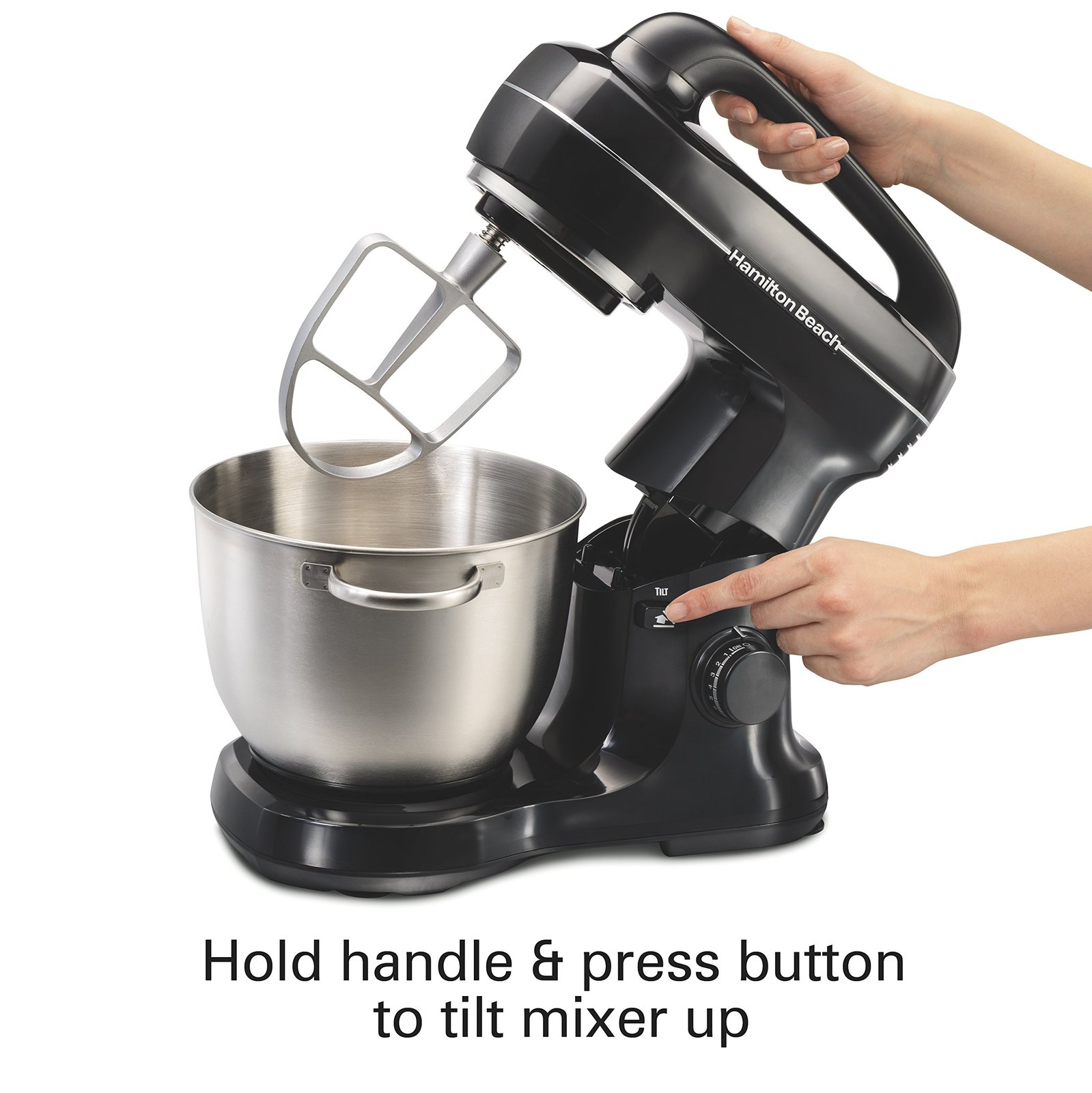 Hamilton Beach Electric Stand Mixer, TiltHead, 4 Quarts, 7 Speeds With